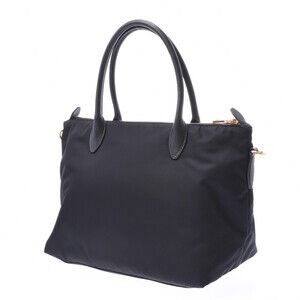 Prada nylon leather bag Saffiano black Tessuto tote